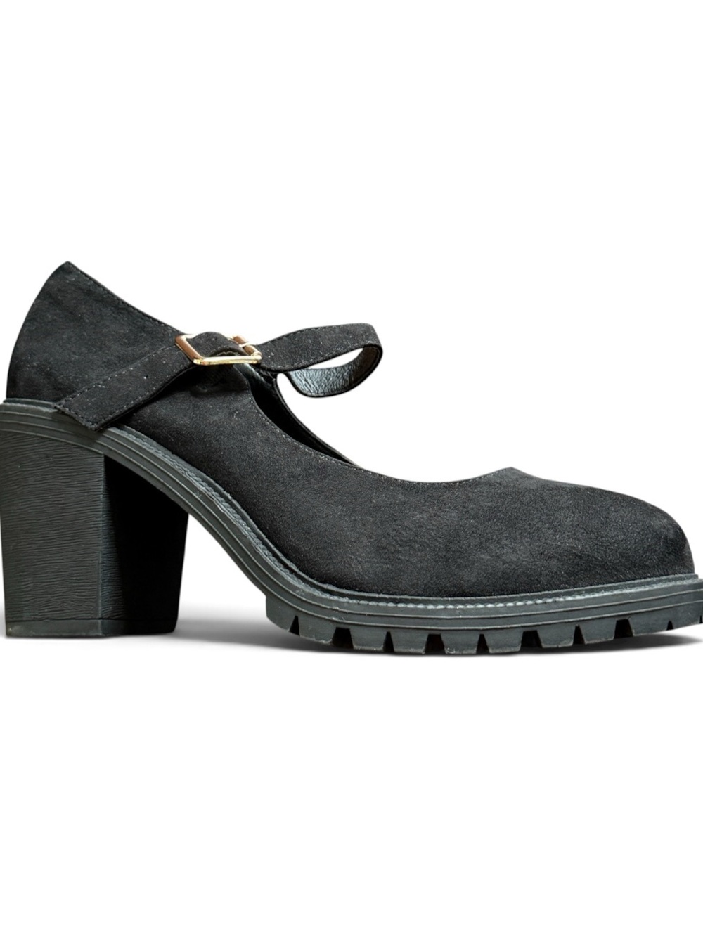 TORRID Black Suede Mary Jane Block Heel Size 10.5WW